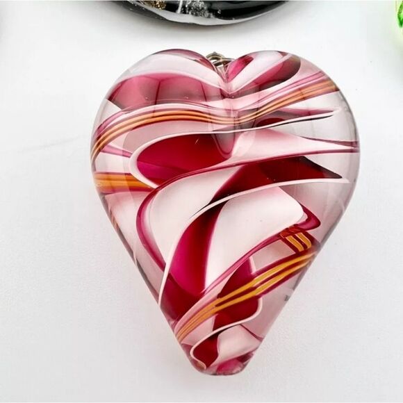 Vintage Murano Style Glass Pendants Lot of 7. Hand Blown - Picture 5 of 16